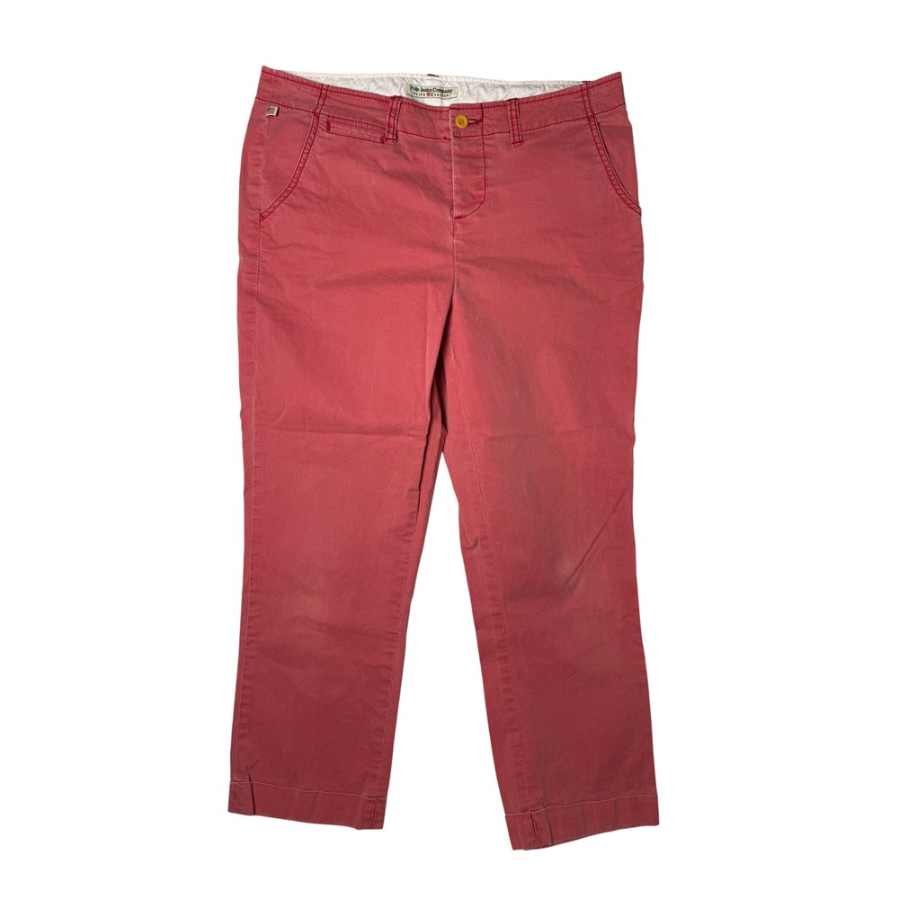 Polo Jeans Co Ralph‎ Lauren Women Salmon Pink Chino Pants Size 10 Cropped